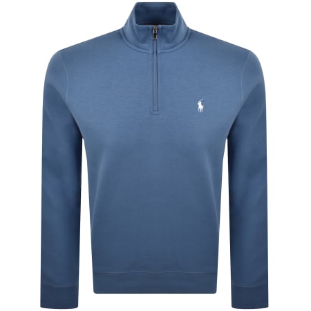 Ralph Lauren Quarter Zip Sweatshirt Blue | Mainline Menswear us